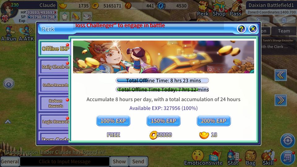 Offline EXP